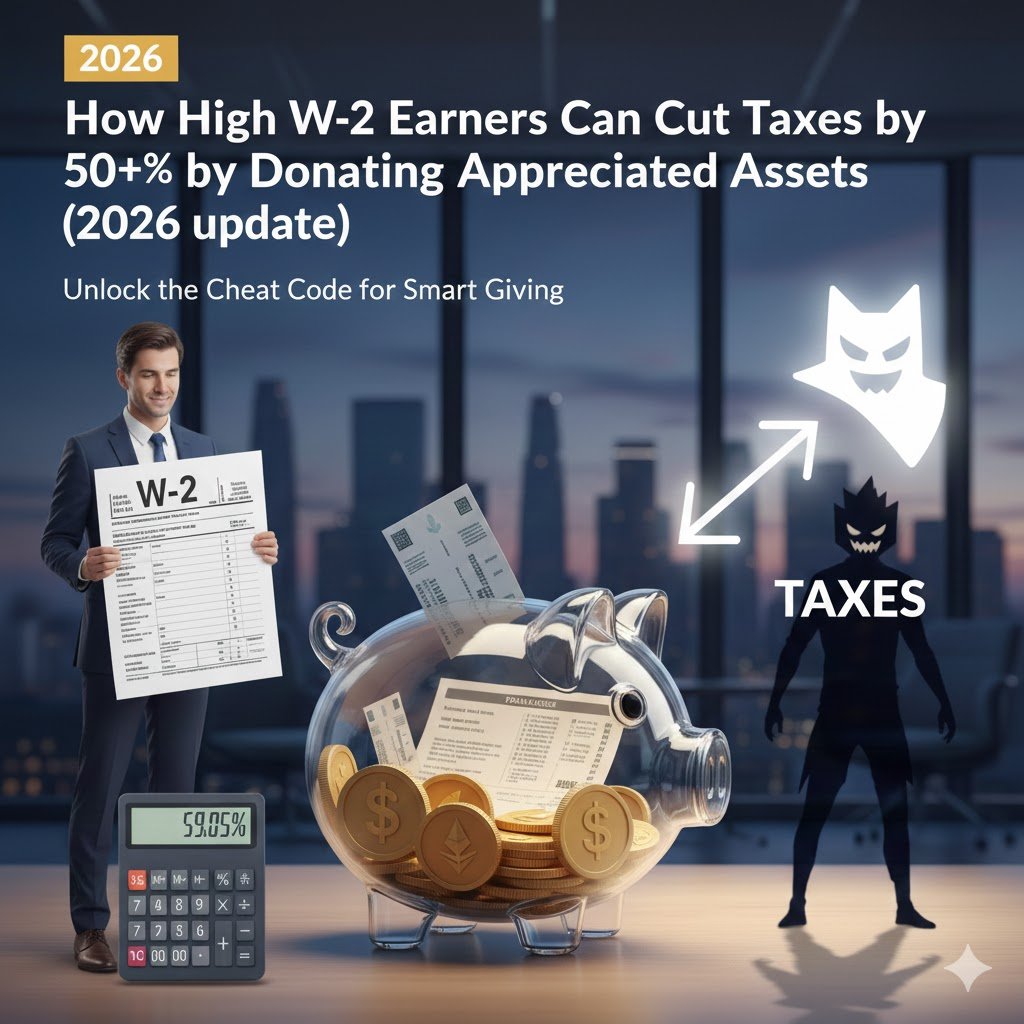 How high W-2 earners can cut taxes by over 50 percent by donating appreciated stock or crypto through a donor-advised fund Why this works: Descriptive, not spammy Includes high-value keywords: high W-2 earners, cut taxes, donating appreciated assets, donor-advised fund Reads naturally (Google prefers this)